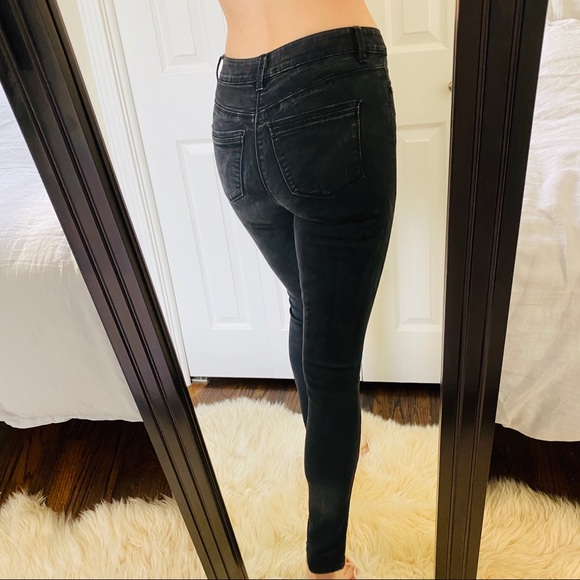 White House Black Market Black Skinny Leg Jeans 0 - Picture 2 of 8